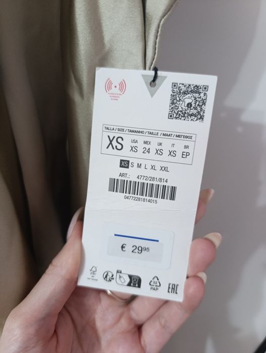 Zara satin effect dress