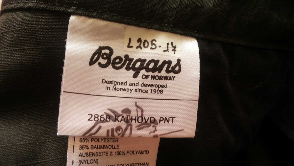 Bergans of NORWAY KALHOVD HYBRID Trouser S панталон от части водонепромокаем - 658