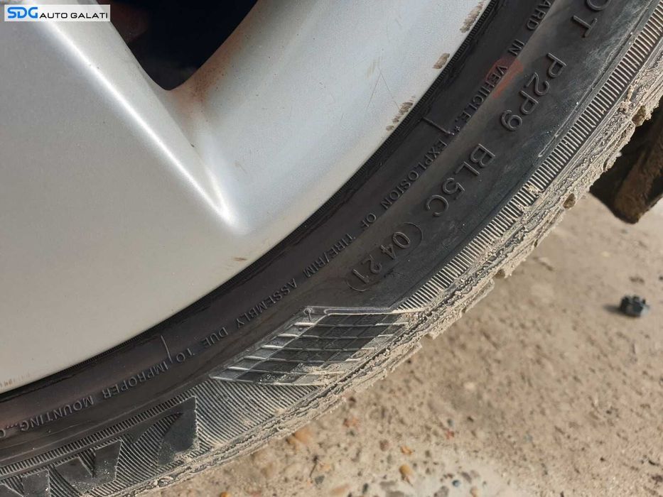 Set 4 Jante Roti Aliaj 5x100 215 45 16 R16 Anvelope Vara Dot 2021 Skoda Fabia 2 2007 - 2015