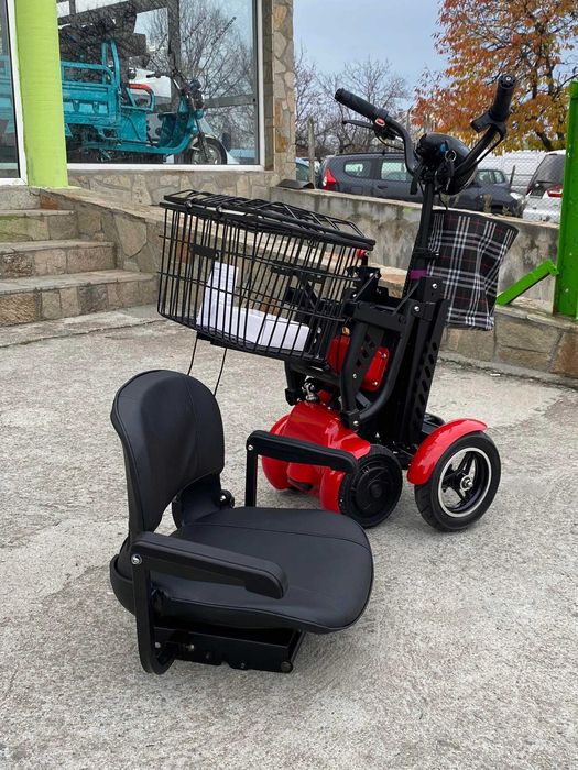 Сгъваема електрическа четириколка MaxMotors 750W - RED