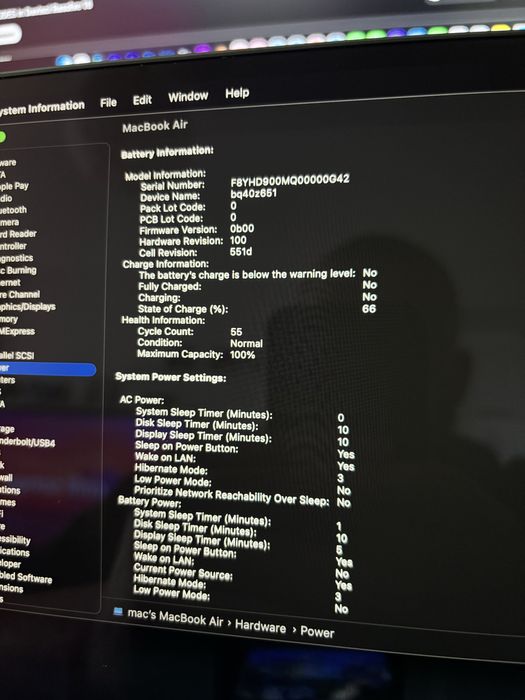 Macbook Air M4 13 inch, midnight 16 ram 256 ssd — миниатюра 8