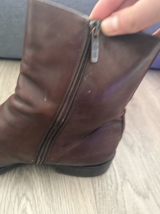 Cizme de piele Hugo Boss