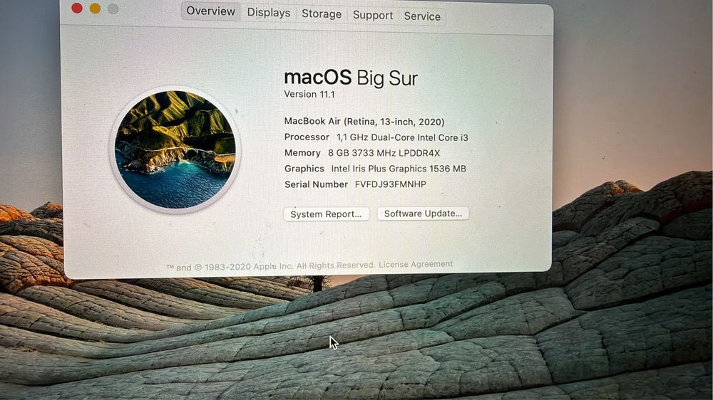 Macbook air 2020, retina б/у