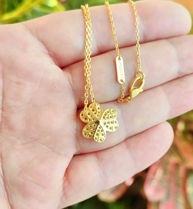 Дамско Колие на Van Cleef & Arpels VCA Gold Frivole Diamond Clover