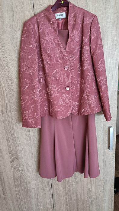 Costum Dama,cu fusta,3 piese,Roz Închis,44