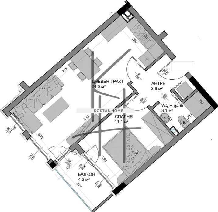 Продава се Двустаен апартамент в Варна, Владислав Варненчик - 62 кв.м за 1436 €/кв.м - Снимка #5