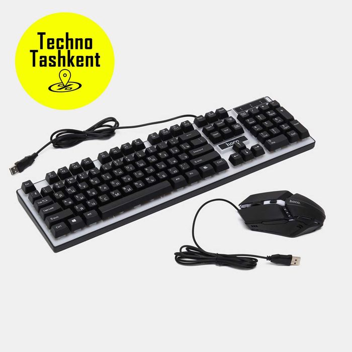 Набор клавиатура и мышь с подсветкой Hoco GM18 (Dostavka Bor)