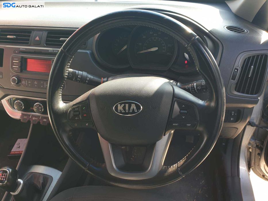 Volan Piele 3 Spite FARA Airbag Kia Rio 3 2011 - 2015 (uzura) [Q2916]