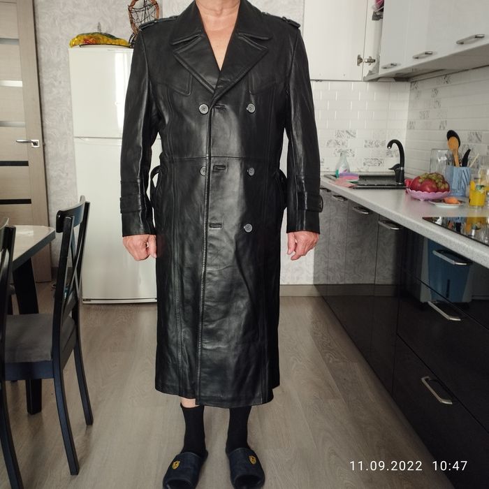 Плащ мужской кожаный