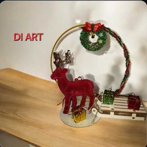 Коледни украси подаръци свещници