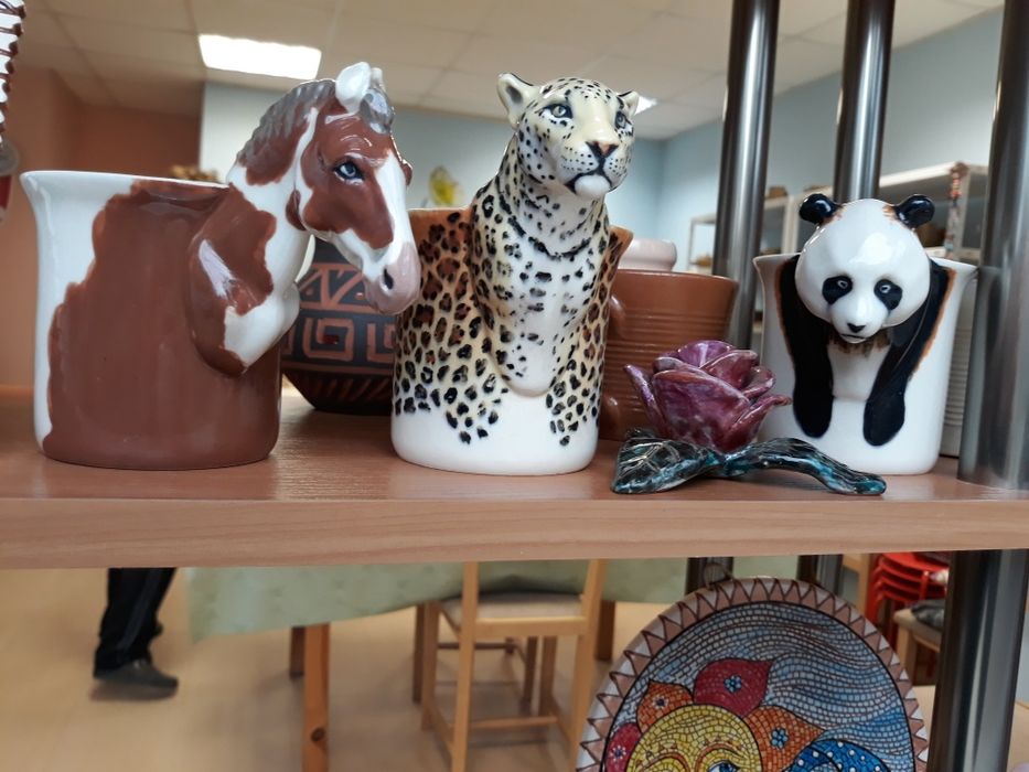 Порцеланови чаши - лъв, тигър, ягуар, панда, кон, хъски, слон, зебра