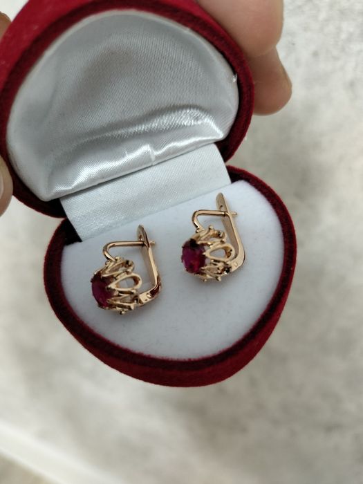 Советские серьги 583 пробы