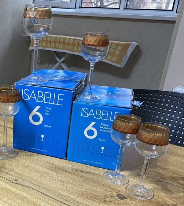 Фужеры  новые (богемия)