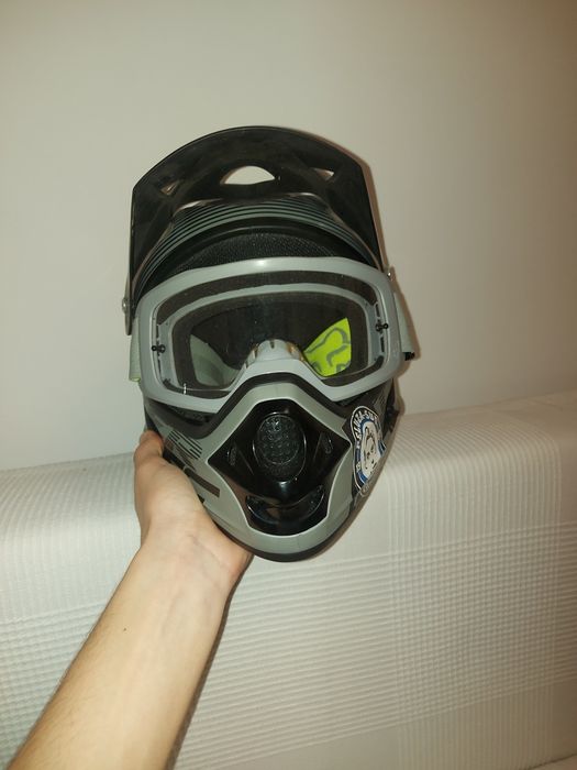 Casca full face Force cu ochelari Fox