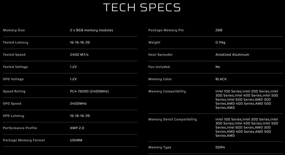 RAM 16GB 2x8gb RAM Corsair Vengeance LPX 2400Mhz DDR4 за компютър