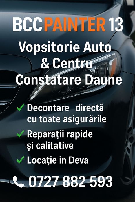 Vopsitorie/tinichigetie auto. Centru constatare daune auto