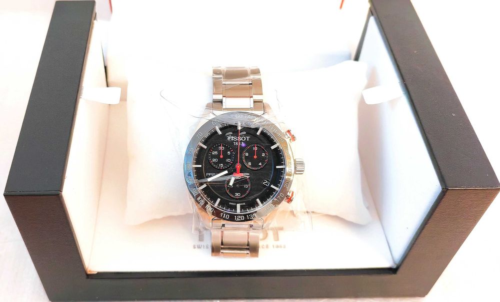 TISSOT PRS 516 Мъжки часовник хронограф дата чисто нов пълен комплект