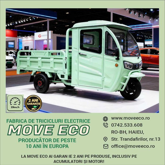 Triciclu electric model T3 cu volan, 72V/58Ah – 25km/h