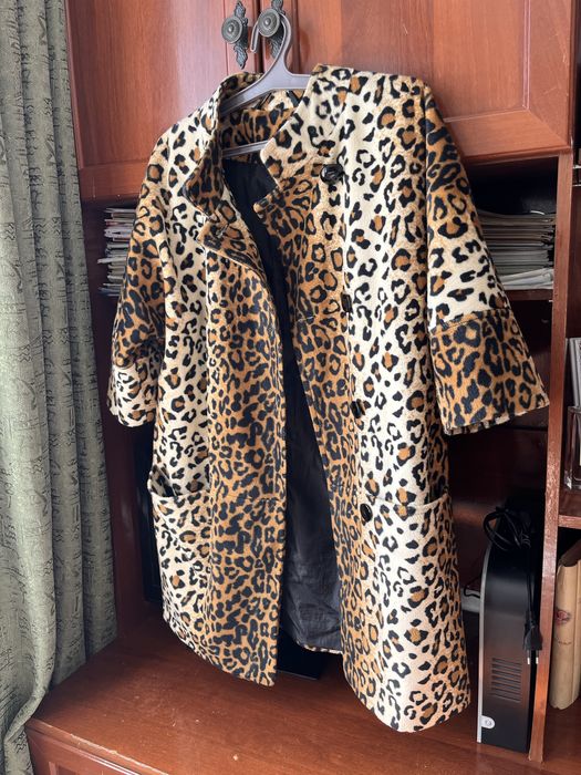 леопардовое пальто