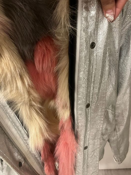 Парка с елече от естествен косъм (лисица)