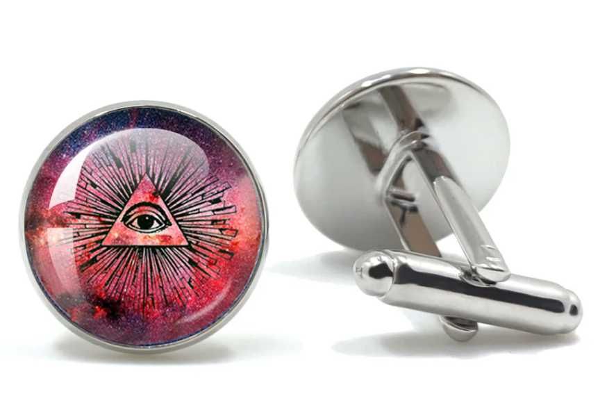 Копчета за Ръкавели Масонски Тамплиер Freemasons Illuminati Cufflinks