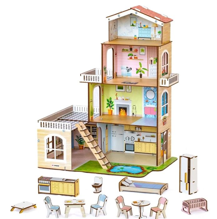 Кукольный домик четырехэтажный