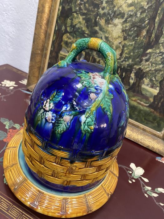 Порцеланов съд за масло Butter Dish Art Nouveau Франция 1900