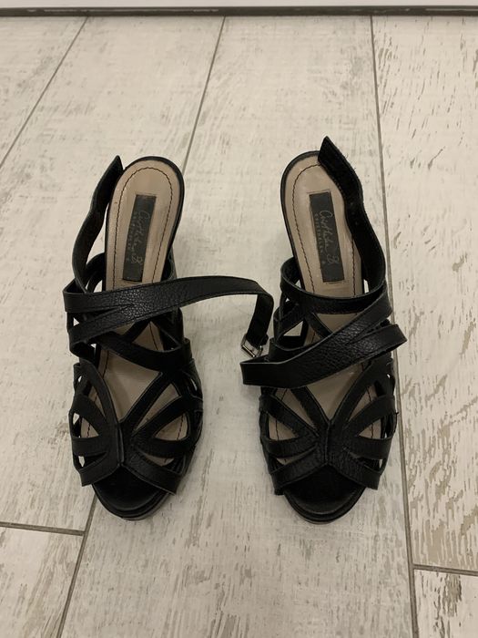 Sandale din piele naturala Otter, Musette, Only