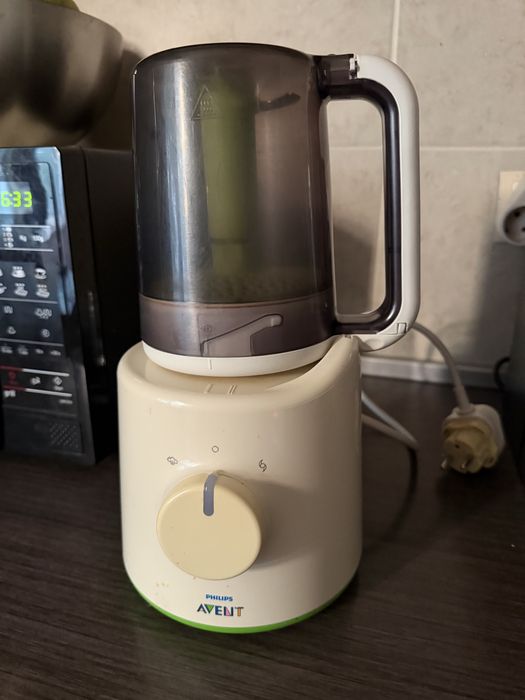 Уред за готвене на пара и блендер 2in1 Philips Avent SCF870/20, Градуирана чаша, Шпатула, 1 скорост