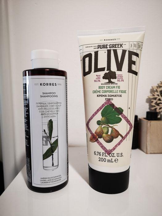 Korres Dandruff/Dry scalp Shampoo  /  Body Cream Fig