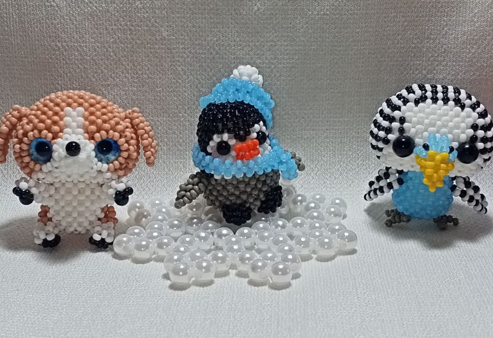 Бисер, плетение, ручная работа.