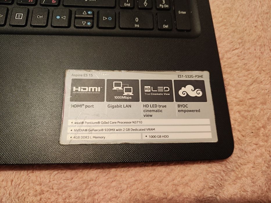 Лаптоп Acer aspire ES 15