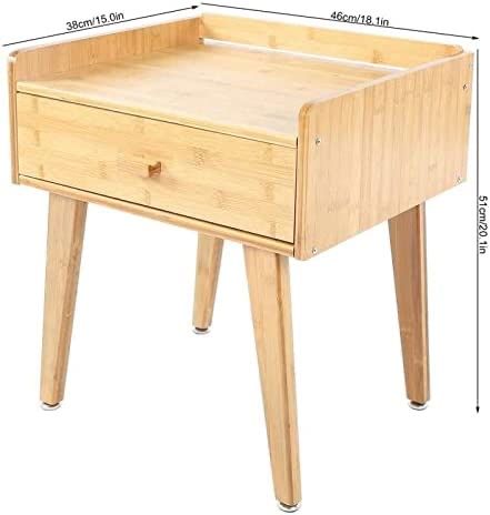 Бамбуково Модерно нощно шкафче с едно чекмедже