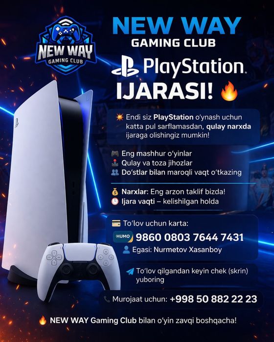 PlayStation -3/4 Arenda beriladi! Urganch Boylab