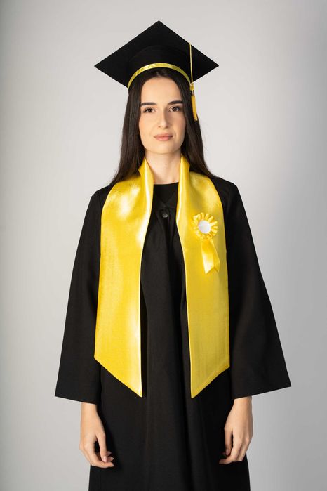 Toca, Esarfa si Cocarda, Set Nepersonalizat, Galben, Liceu, Facultate