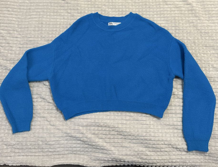 Син пуловер Zara