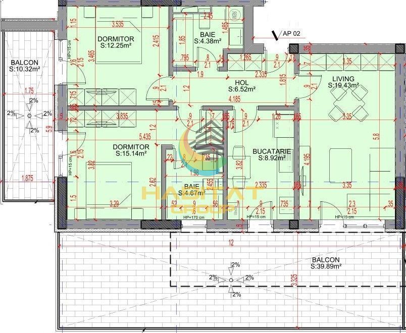 Pallady 3 camere 81 mp + curte 34 mp 10 min.metrou N.teclu