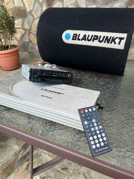 Pachet audio auto complet Blaupunkt – subwoofer + stație + casetofon