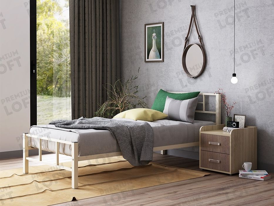 Кровать односпальная КН 700, матрас, Kravat, matras, loft uy va dacha