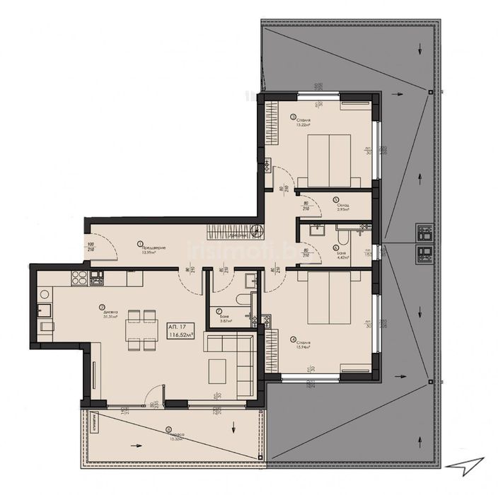 Продава се Тристаен апартамент в София, Малинова долина - 142 кв.м за 1006 €/кв.м - Снимка #4