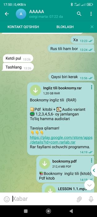 Booknomy Rus tili,Ingliz tili,Arab tili va Koreys tilari