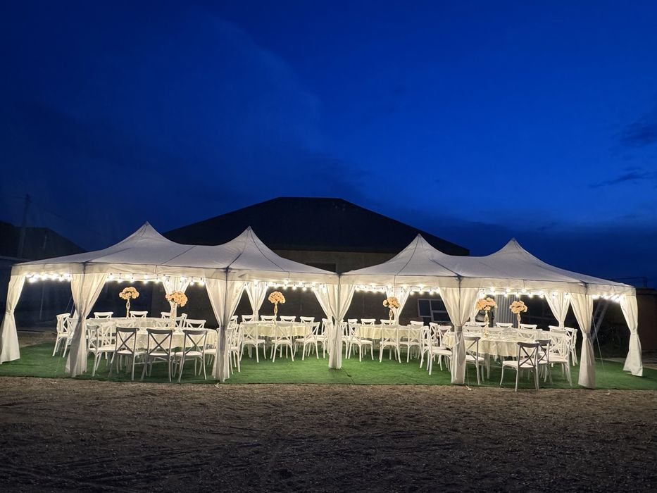 Шатер, стол, стулья, посуда в аренду