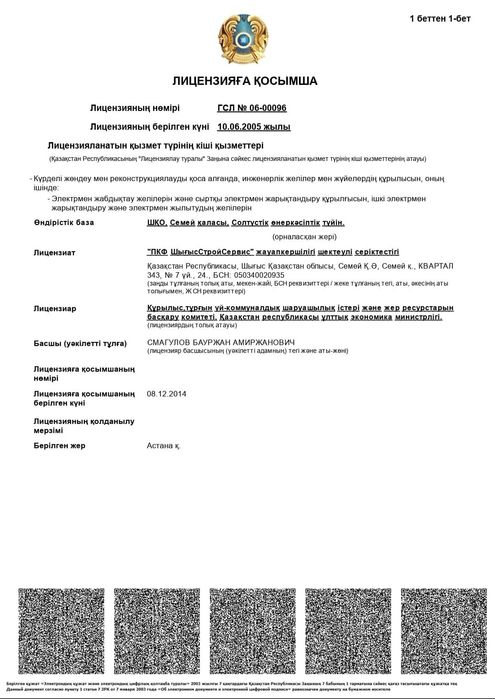 Продам ТОО с лицензией СМР и СИЯП