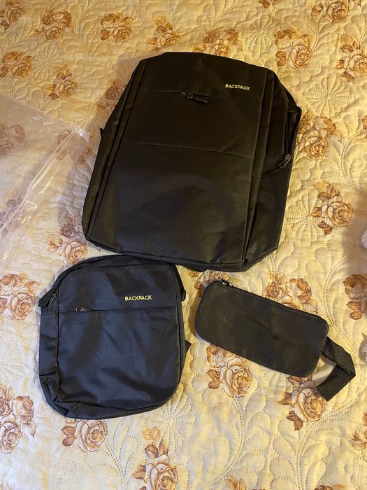 Комплект черна раница за лаптоп таблет калъф таблет чанта водоустойчив