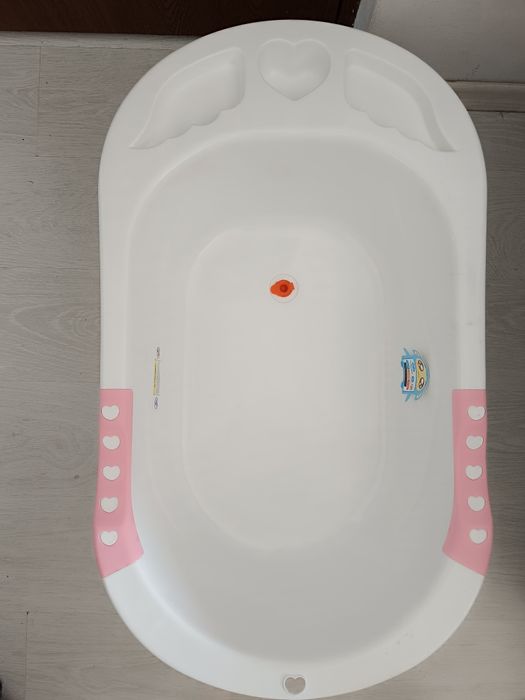 Cadita ergonomica cu suport detasabil Little Mom Sunny Pink, 0-3 ani