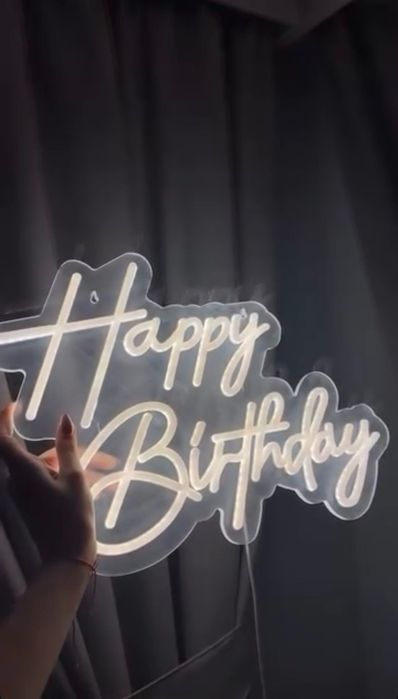 Светещ надпис Happy birthday