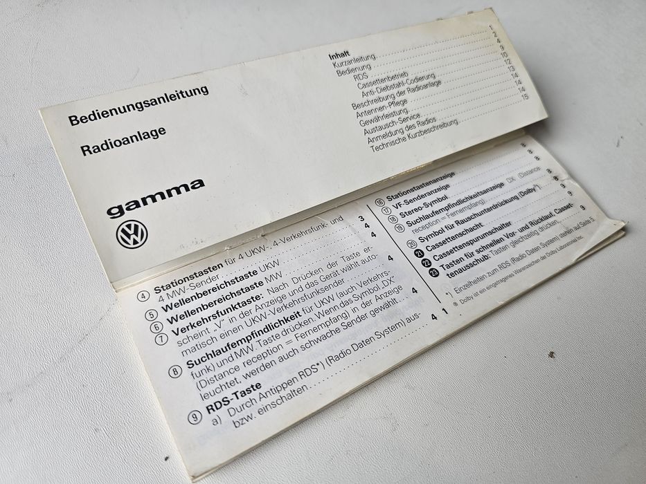 manual utilizare original casetofon volkswagen gamma iii

stare buna