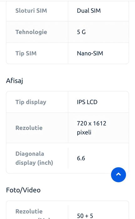 Telefon mobil TLC 50 5G nou. 550 lei