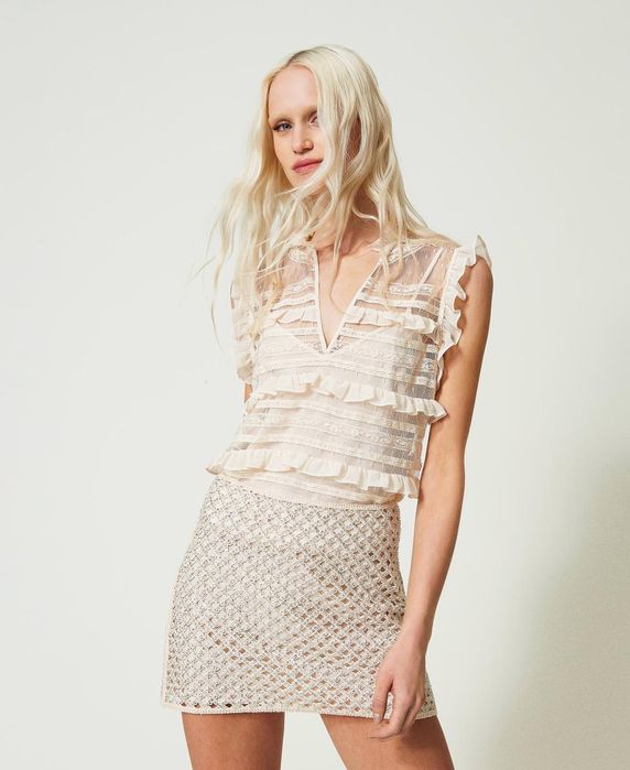 Дантелена блуза Valenciennes с топ размер М, нова с етикет!