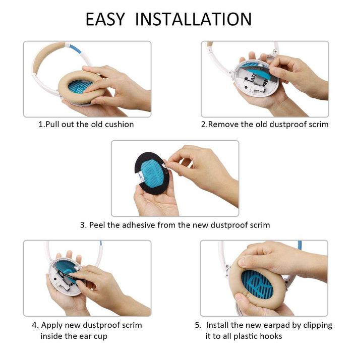 Set 2 bureti pentru casti Bose QuietConfort 35 II / QC35 ll Over-Ear